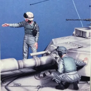 1/35 Модель фигуры из смолы в масштабе 1/35 Современный солдат-танк армии США 2 человека (без танка) В разобранном виде Неокрашенный 2264