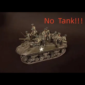 1/35 Смоляной модельный комплект GK, военная тематика, (14 солдат без танков) в разобранном и неокрашенном виде 528C