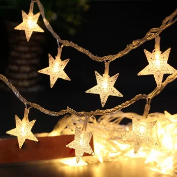 1,5 м / 3 м / 6 м / 10 м 80 светодиодов звездные гирлянды рождественская гирлянда батарея / USB-питание свадебный занавес струнный волшебный свет для дома