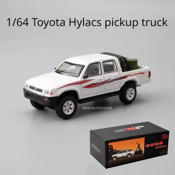1/64 Toyota Hylacs Пикап Игрушечная модель Все сплавы Литье под давлением Скользящая статическая модель Коллекционные украшения Игрушки для мальчиков Подарок на день рождения