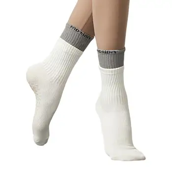 1 пара носки для пилатеса дышащий осенне-зимний бандаж носки для йоги для женщин хлопок фитнес под давлением носки танцы