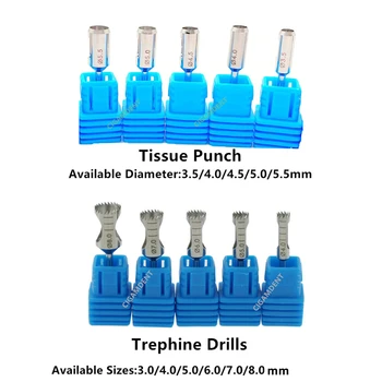 1 шт. Зубной имплантат Terphine Bur Ткань Punch Kit Bone Trephines Drills Инструменты для посадки из нержавеющей стали для низкоскоростного наконечника