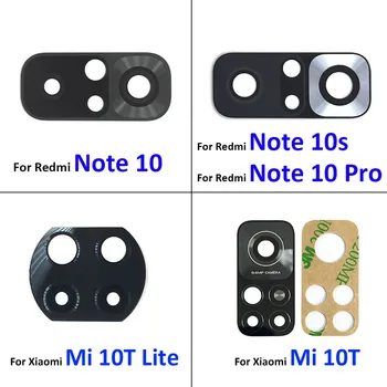 10 шт. Стеклянный объектив задней камеры для Xiaomi Mi 11 10 Ultra 10T 11T Lite Pro / Redmi Note 10 10s Pro 9T 5G с клейкой наклейкой