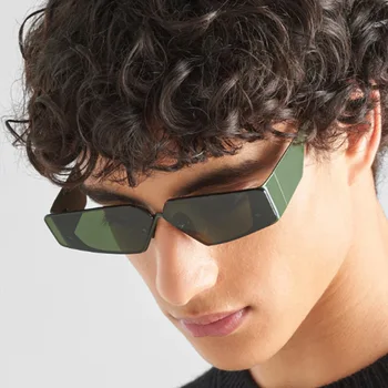 2023 Солнцезащитные очки без зеркала Женщины Y2K Новые солнцезащитные очки в стиле ретро Мужская личность INS Популярные модные очки UV400
