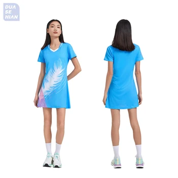 2023Новая женская спортивная одежда женская теннисная одежда для бадминтона платье для бега и упражнений Дышащая и быстросохнущая спортивная одежда