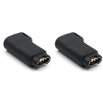 2X USB Type C Гнездо в 4-контактный преобразователь заряда для Garmin Quatix 5 Sapphire Vivosport Vivoactive 3/3T D2 Charlie