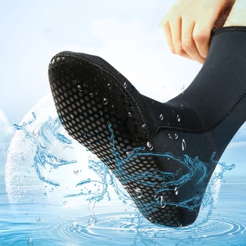 3 мм Неопреновые носки для дайвинга Обувь Водные сапоги Нескользящие пляжные ботинки Гидрокостюм Обувь Согревающий Подводное плавание Дайвинг Серфинг Носки для взрослых