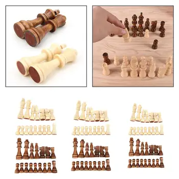32 шт. Деревянные шахматные фигуры Взрослые детские игрушки Рождественский подарок для