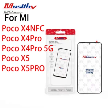 5 шт. Стекло OCA для MI Poco X4NFC X4Pro X4Pro 5G X5 X5PRO Замена переднего экрана мобильного телефона Стекло с OCA