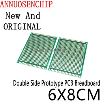 6 * 8 Двухсторонний прототип печатной платы Макетная плата Универсальная печатная плата для Arduino 1,6 мм 2,54 мм стекловолокно 6X8 см 