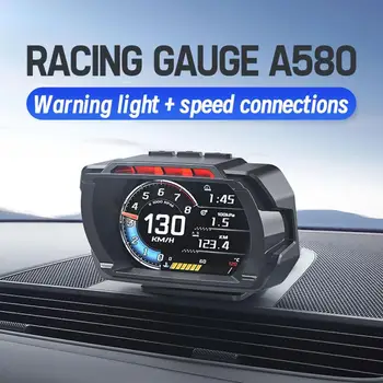 A580 Автомобильный проекционный дисплей Автоматический датчик HUD GPS + OBD Система Автомобильный проектор Спидометр с автомобильной неисправностью Очистить автомобильные электронные аксессуары