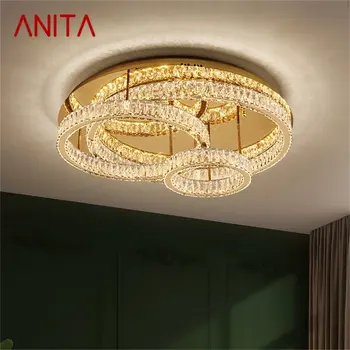 ANITA Nordic Современные потолочные светильники Светодиодный хрустальный декоративный светильник для домашней спальни