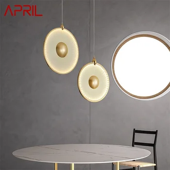 APRIL Nordic Подвесной светильник Современная круглая светодиодная лампа Креативный дизайн Украшение для гостиной, столовой, спальни