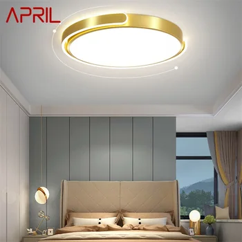 APRIL Nordic Потолочный светильник Современные золотые круглые лампы Простые светильники Светодиодный дом для гостиной