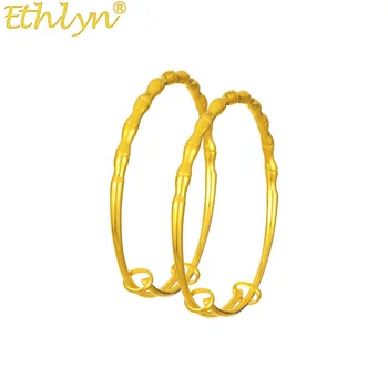 Ethlyn Модный золотой цвет Бамбуковые браслеты и браслет для женщин и девушек Украшения для вечеринок MY222