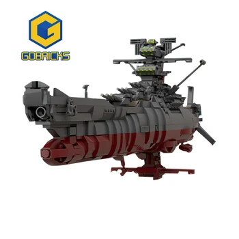 Gobricks Строительные блоки MOC 963PC Классическая анимация Космический линкор Ямато Космический корабль Военное оружие Модель космического корабля Детская игрушка
