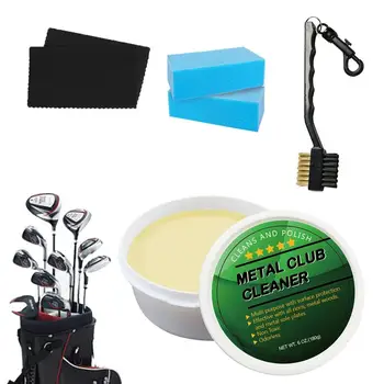 Golf Club Scratch Remover Golf Polish Golf Cleaner Kit Набор аксессуаров для гольфа с полировальной тканью и щеткой для удаления пятен