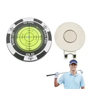  Golf Slope Meter Маркер мяча для гольфа Spirit Level High PrecisionReader Ball Marker с зажимом для шляпы для садоводческой архитектуры