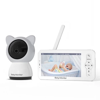  HD Wi-Fi радионяня с приложением, 5-дюймовая детская камера с зумом 1080P, ночное видение, 2-сторонний разговор, батарея 3000 мА, 1000 футов