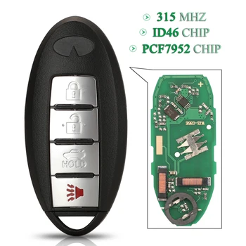 jingyuqin 4 кнопки 315 МГц ID46 PCF7952 чип умный пульт дистанционного управления автомобильный брелок для Infiniti FX35 FX50 G25 G35 G37 Q40 Q60 QX70