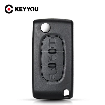 KEYYOU для Citroen C2 C3 C4 C5 C6 C8 3 кнопки Flip Remote Крышка чехла для ключей автомобиля Корпус брелока VA2 Blade CE0523