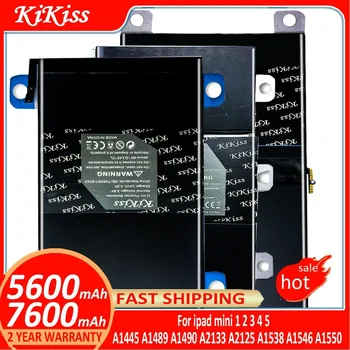 Kikiss Мощный аккумулятор для Apple iPad mini 1 2 3 4 5 6 A1445 A1489 A1490 A2133 A2124 A2125 A1538 A1546 A1550 A2567 A2568 A2569