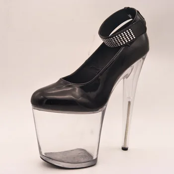 LAIJIANJINXIA Новый 20 см / 8 дюймов PU Верхняя мода Сексуальная экзотическая платформа на высоком каблуке Платформа для вечеринок Женщины Туфли для танцев на пилоне D112