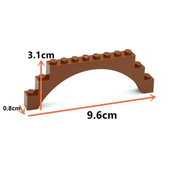 MOC Кирпичная арка 1x12x3 6108/14707/18838 Верхняя часть с усиленным нижним мостом Совместимость с строительными блоками своими руками Собирает частицы