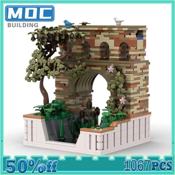 MOC Строительные блоки Римский древний акведук Индивидуальный модульный MOC Классический DIY Собранные День Рождения Детские Игрушки Подарки