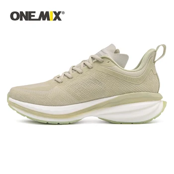 ONEMIX 2024 Новые модные кроссовки для мужчин Дышащая сетчатая спортивная обувь Характер Vamp Air Cushion Кроссовки для ходьбы на открытом воздухе