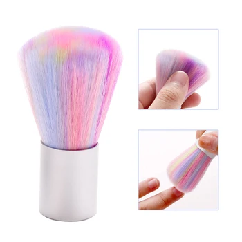 Rainbow Color Мягкая щетка для чистки ногтей, кисть для маникюра для макияжа