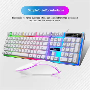 Redragon Клавиатура Мышь K552-RGB-BA Механическая игровая клавиатура и мышь Комбинированный проводной светодиод RGB 60% для геймеров на ПК с Windows