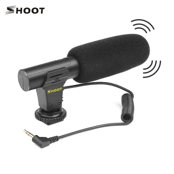 SHOOT XT-451 Портативный конденсаторный стереомикрофон Микрофон с 3,5 мм Джек Горячий башмак для видеокамеры Canon Sony Nikon