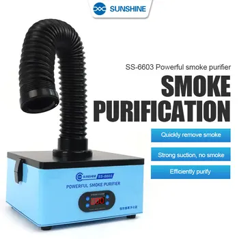SS-6603 Мощный очиститель дыма, подходящий для ручной пайки, лазерной маркировки, высокочастотной очистки дымильщика с мгновенным всасыванием