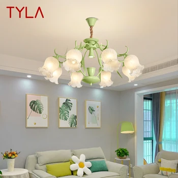 TYLA Подвесной светильник в современном стиле Свежая креативная ароматерапевтическая свеча Светодиодная потолочная люстра Декор лампы для домашней спальни