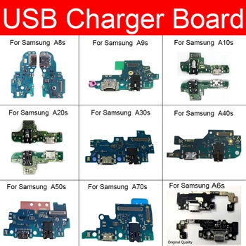 USB зарядное устройство док-станция для Samsung Galaxy A8s A9s A10s A20s A30s A40s A50s A70s A6s USB-разъем для зарядки Ремонт портовой платы