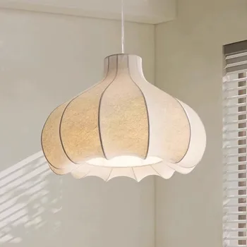 Wabi Sabi Люстра Шелковый светодиодный подвесной светильник для гостиной, столовой, бара, спальни, ресторана, дизайнерского подвесного светильника