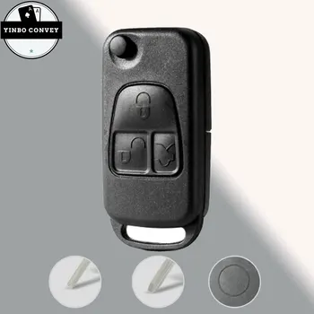 YINBO 3 кнопки для Mercedes Benz C E S ML SL ML55 AMG S500 SL500 W168 W124 Складной ключ Замена Дистанционная оболочка для ключей