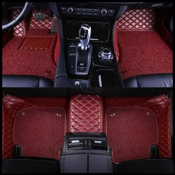 YUCKJU Изготовленный на заказ алмазный кожаный автомобильный коврик для Cadillac Все модели XTS SRX XT5 CT6 ATSL Автомобильный коврик Автоковрики Автомобильный стайлинг