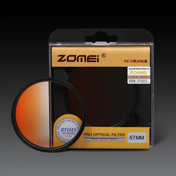 Zomei 52 мм 55 мм 58 мм 62 мм 67 мм 72 мм 77 мм 82 мм Фильтр GND Оранжевый градуированный нейтральный фильтр нейтральной плотности для объектива камеры Canon Nikon