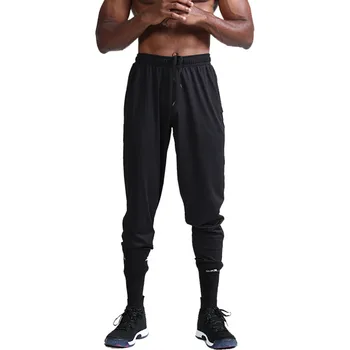 Быстросохнущие брюки для бега Мужские спортивные штаны для бега трусцой basktball Спортивные штаны для фитнеса Лето Черный