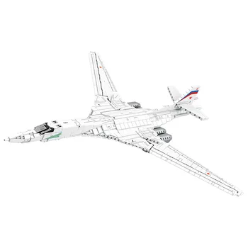 В НАЛИЧИИ Новый военный бомбардировщик Ту-160 Строительные блоки Модель MOC Творчество Самолет Кирпичи Игрушки для мальчиков Подарочный набор на день рождения