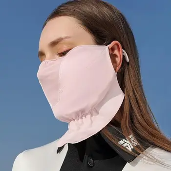  Вождение Лед Шелк Дышащий шарф для лица Маска для лица Головной платок Анти-УФ
