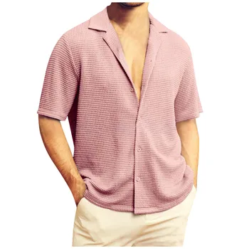 гавайская рубашка для мужчин, мужские винтажные рубашки для боулинга на пуговицах, летние пляжные рубашки с коротким рукавом, футболки с коротким рукавом для мужчин