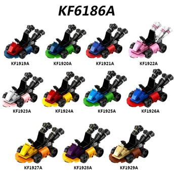 Горячие игровые персонажи с гоночным автомобилем Собранные строительные блоки Завершенные фигурки Детские развивающие игрушки Juguetes KF6186A
