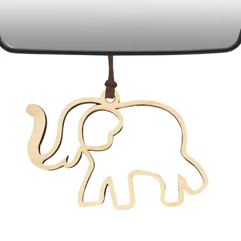  Деревянные украшения для слона ручной работы Деревянные украшения для слона Портативные украшения для зеркала заднего вида Декор автомобильного зеркала для