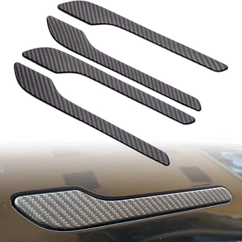  для Tesla Model 3 Modle Y 2017-2023 Крышка дверной ручки автомобиля Защита Декоративные детали Запасные части (ABS Матовое углеродное волокно)