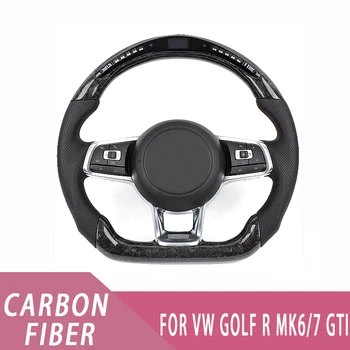 Для Vw Gol-F Mk7 Gti Gts R-Line Pol-O Scirocco Gtd Рулевое колесо из углеродного волокна Спортивный стиль