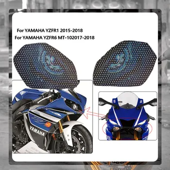 Для YAMAHA YZF R6 R1 MT10 2017 2018 YZFR6 YZFR1 MT 10 Мотоцикл 3D Передний обтекатель Защита фары Наклейка Защита головного света