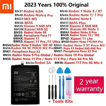 Для аккумулятора Xiaomi Redmi Note Mi K40 5 5A 5S 6 6A 7 8 8T 9 9A 9C 9S 9T 10 10S 10X 11 11S 11T SE Poco F1 M2 M3 F3 X3 4X Plus Pro